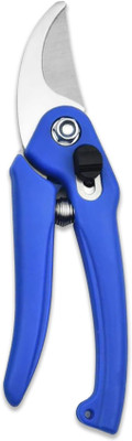 AJICA Gardening Pruning Scissor/Pruners Cutter Curved Sharp Stainless Steel Blade Hand Pruner Cutter | Heavy Duty Gardening Cutter Tool | With Safety Lock Bypass Pruner(Manual)