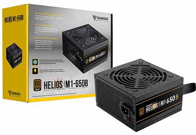 GAMDIAS HELIOS M1-650B 650W 80 Plus Bronze Power Supply 650 Watts Computer PSU with 5 SATA Cables(Black)