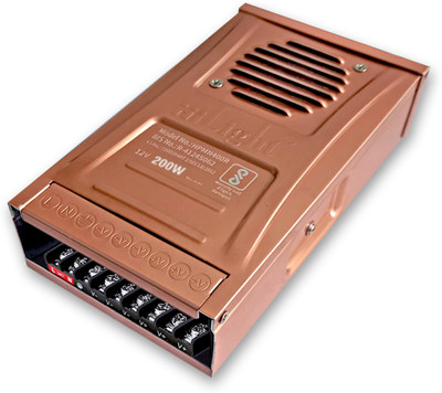 Hilight Rainproof Power Supply / SMPS 200 Watt 12V for Advertising Agencies 200 Watts Computer PSU with 2 SATA Cables(Black & Champion Gold)