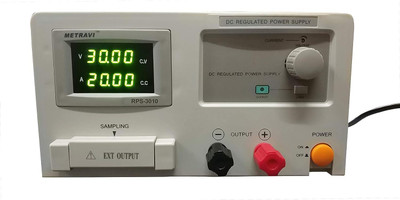 Metravi RPS-3010 DC Power Supply Output wit LED Display of Variable 0-30V / 0-10A DC 300 Watts Server PSU with 2 SATA Cables(Grey)