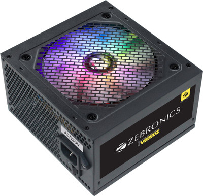 ZEBRONICS Zeb-VS550Z 550 Watts Gaming PSU with 4 SATA Cables(Black)