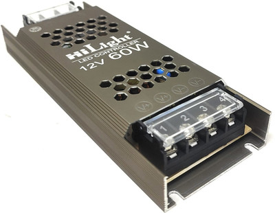 TRP Traders 12V 5 Amp SMPS DC Switching Power Supply for CCTV and LED Light 1 year Warranty 60 Watts Computer PSU with 2 SATA Cables(Grey)