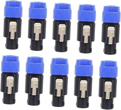 BALRAMA 10pc SpeakON Cable Connectors Inline Speaker 4 Pole Audio Plug Twist Lock Jack SREXACT SVP562N-C Amplifier Adapter Compatible NL4FC, NL4FX, NLT4X, NL2FC NL2FX Indoor, Outdoor PA System(0 W)