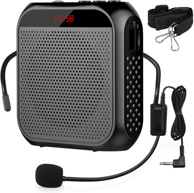Verilux Voice Amplifier for Teachers Portable 2200 mAh Microphone Headset Set Black Flash Drive,with Strap Belt, Portable Voice Amplifier for Teachers Indoor PA System(12 W)