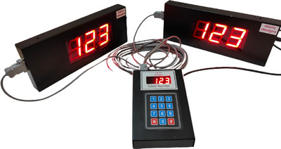 microdesigns 3-digit Token Display System with two displays; ding dong sound; 5 m + 5 m cable Indoor PA System(0 W)
