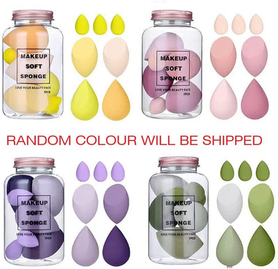 Morbee Makeup Sponge Beauty Blender with Egg Case ( 4 Big + 3 Mini -7 Pcs set)jp09 OP