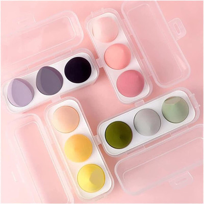 vnz 12 Pcs Multicolor Makeup Sponge With Storage Box