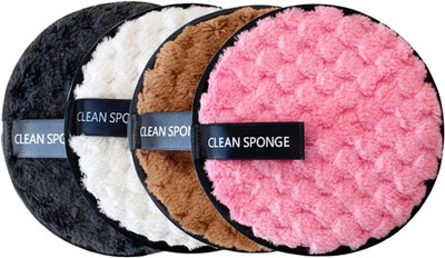 mapperz Reusable Round Makeup Remover Face Pads, Makeup Eraser,Small Size, Pack Of 4