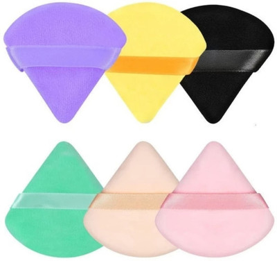 feelhigh 06 Triangle Powder Puff Face Soft Setting ,Loose Powder for Under Eyes & Corners