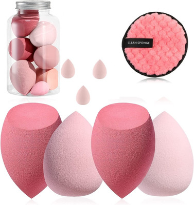 Gonegal Makeup Sponge Set with Egg Case (4 Big+3 Mini -7 Pcs set) With Facial Puff