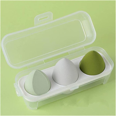 ZIRAK Makeup Sponge Puff 3 Pcs Set with Storage Box Foundation Powder Sponge