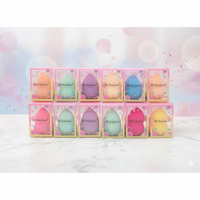 HUDAQUEEN Pack of 12 Soft Makeup Blender Puff Applicators Beauty Blender