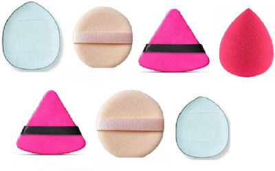WECHARMERZ Pizza & Round Puff Makeup Sponge Blender Puff Finger Sponge