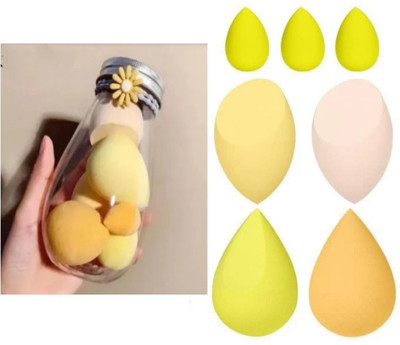 feelhigh Makeup Sponge Set Beauty Blender with Egg Case- 7 Pieces