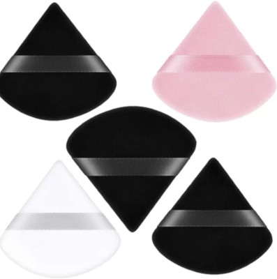 feelhigh 05 Triangle Powder Puff Face Soft Setting ,Loose Powder for Under Eyes & Corners