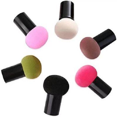Yuvami's Elastic Soft Mushroom Shape 6 Pcs Beauty Blender with STORAGE BOX (Multicolor)