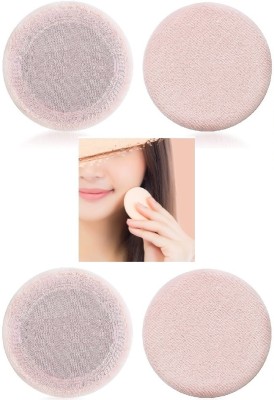 FELICECHIARA Soft Round cotton powder puff makeup foundation sponge pack of 2