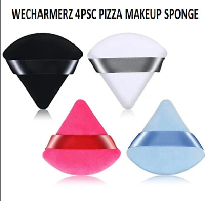 WECHARMERZ 4Pcs Triangular Powder Puff Makeup Sponges Foundation Puff