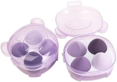 Facejewel Blender Sponge 4 Pcs in A Storage Box ,Makeup Puff Sponge