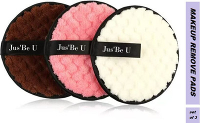 Jus’Be U Reusable Multi-functional Makeup Removal Facial Cleansing Pads (Pack of 3)