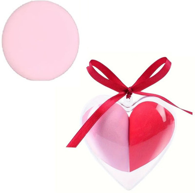 Gonegal Heart-Shaped Latex-free Professional Blender Set With Storage Box & Round Puff