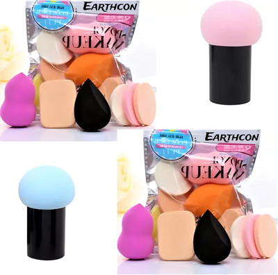Earthcon Makeup Sponge Puff Beauty Blender Plus Mushroon Puff