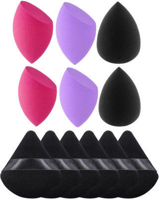 My Colors 12 PCS Professional Makeup Sponge Set Soft Setting Face Puffs ,Multicolor
