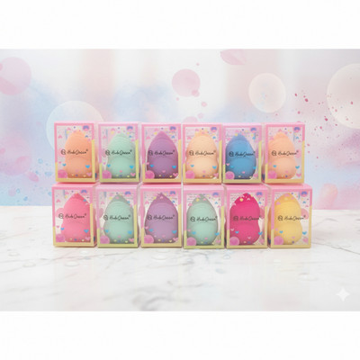 HUDAQUEEN Makeup Puff Applicators Puffy Pack of 12 Beauty Blender Soft