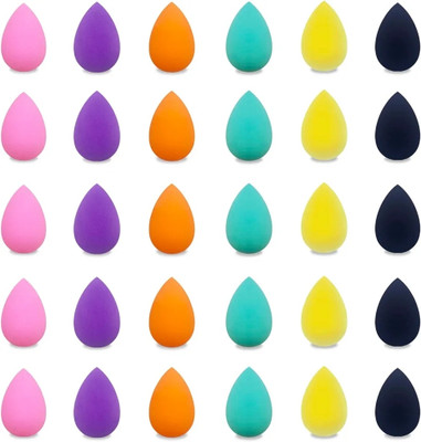 feelhigh 30 pcs Small Mini beauty blender bulk Makeup Sponge for face Multi-colored