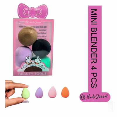 HUDAQUEEN Mini Puff Sponge Set 4pc for Quick Blending color may vary