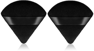 mapperz Powder Puff Face Soft Triangle Makeup Puff for Loose Powder-MediumSize,Pack Of 2