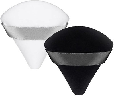 UNNTEESH 2 Pc Makeup Puff Soft Powder Sponge Foundation Powder Triangle Sponge with Strap