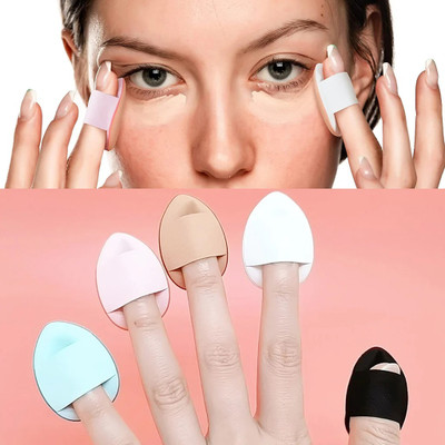 WECHARMERZ 4pcs Mini Finger Make-up Foundation Sponges Powder Puff