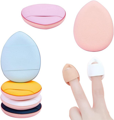 Beautiflame 6 Pcs Finger Powder Puff Band Handle Makeup Blender Sponge Ultra Soft