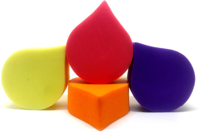 Kelley Pack of 4 Imported Make up Blending Cosmetic Conceler, Powder, Foundation Sponge Puff