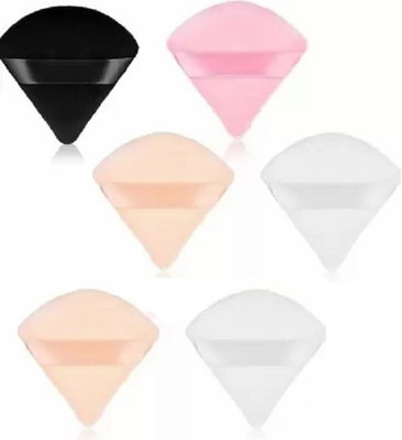 Glamezone Triangle Powder Puff Makeup Sponge Puff with Case, Soft Cosmetic Face