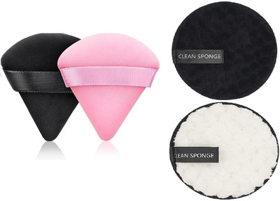 WECHARMERZ Makeup Remover Cleansing Pads 2Pcs Blender Pizza Puff For Face Makeup 2Pcs