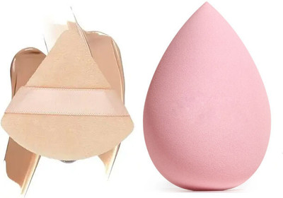 Dazzle Beauty 2 Pcs Multi-colored Face Makeup Triangle Powder Puffs & makeup Blender