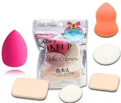 Retail Flefly Make Up Sponge Beauty Blender Puff (Color May Vary)- Set of 6 [AT PUFF SET OF 6]