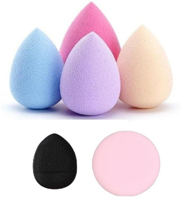 Facejewel Blender For Face Makeup, Foundation Blending Sponge With Finger & Round Puff