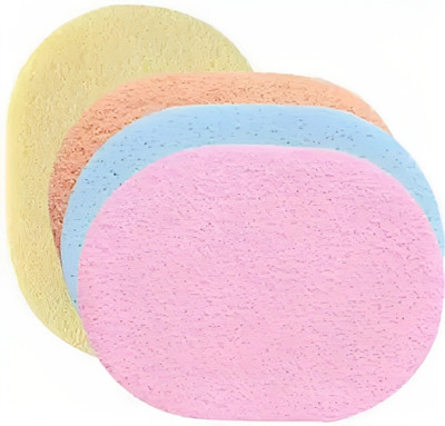 Glamezone Face Pack Cleaning Puff Washing Facial Cleansing Sponge 4PCS