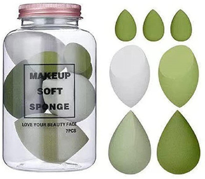 LOVHIDE Beauty Blender with Egg Case, Soft Sponge -( 4 Big + 3 Mini-7 Pcs set)