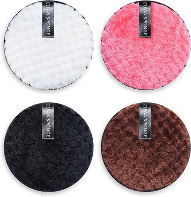 mapperz Reusable Round Makeup Remover Face Pads,Makeup Eraser,Medium Size,Pack Of 4