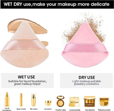Dazzle Beauty 2 pcs Heart Ribbon Puff puff foundation puff compact puff fluffy puff