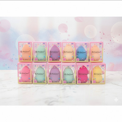 HUDAQUEEN Soft Makeup Puff Applicators Pack of 12 Beauty Blender Sponges