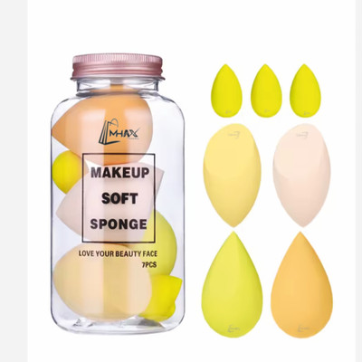 MHAX Make Up Sponge Beauty Blender Puff (Color May Vary)- Set of 7