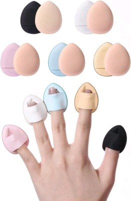 EZELFLOW BEAUTY Mini Finger Powder Puff 10 pcs Finger Makeup puff beauty blender Sponges