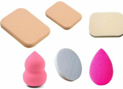 Muktbhav Makeup Sponge Pack 6 in 1 Makeup sponge and Makeup Puff set for make up Multicolor