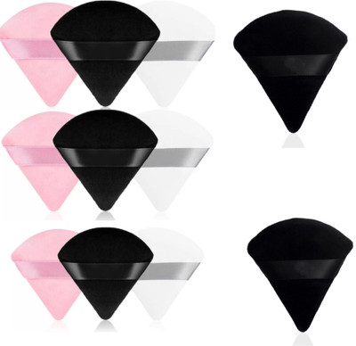 feelhigh 11 Triangle Powder Puff Face Soft Setting ,Loose Powder for Under Eyes & Corners