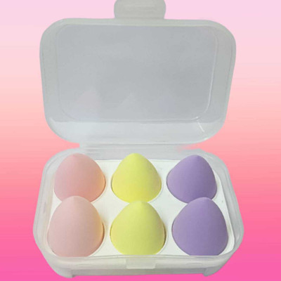 WECHARMERZ 6in1 Professional Soft Makeup Puff Blender With Egg Case